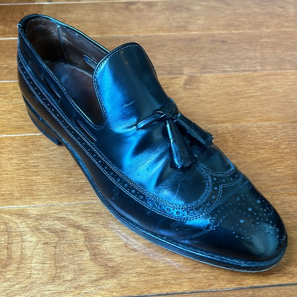 Allen Edmonds Manchester Black Leather Slip-On Tassel Loafers Men’s Size 9 B - Picture 6 of 13